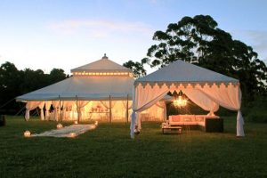 large marquee with lights