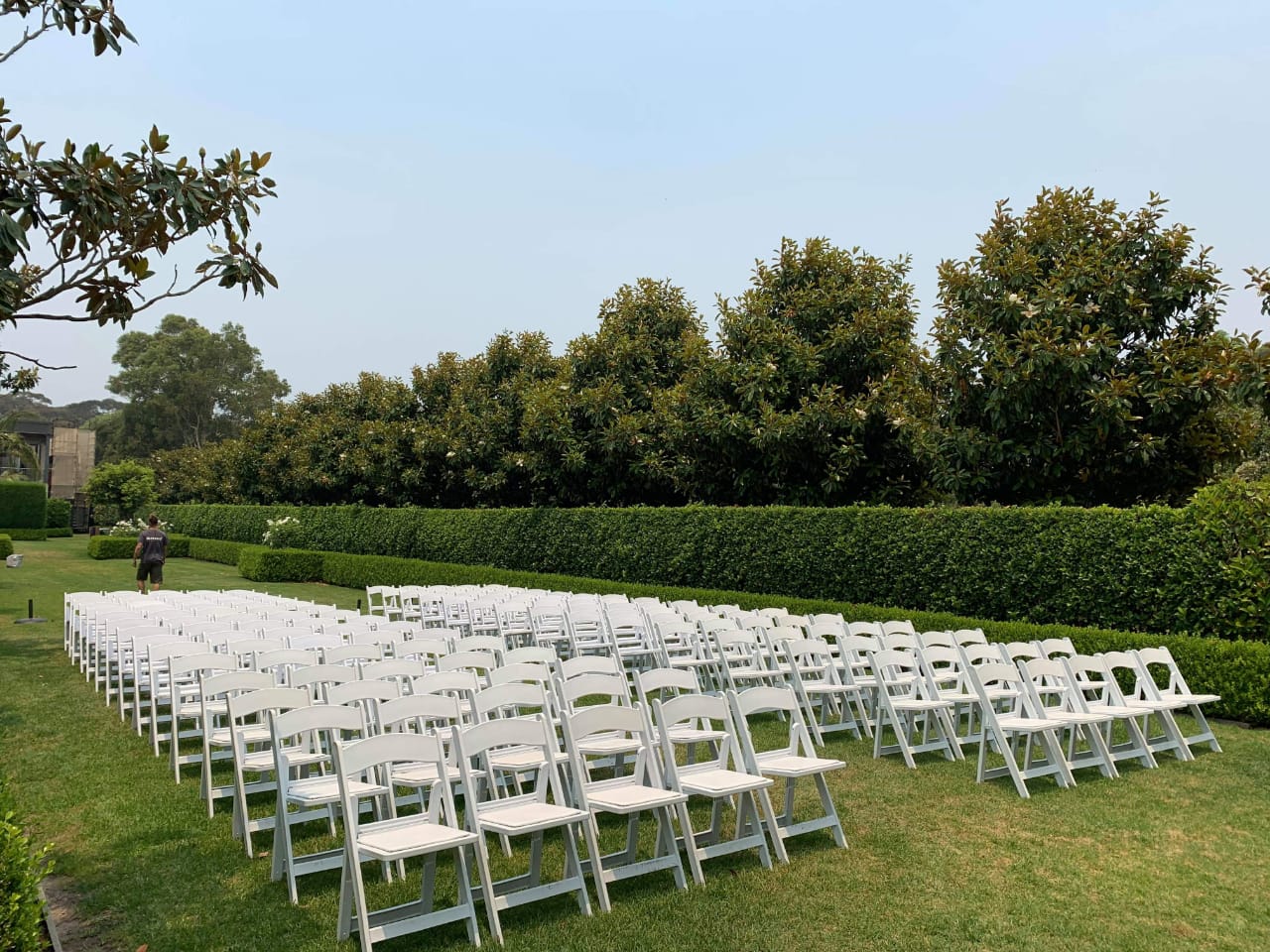 Padded White Folding Wedding Chair