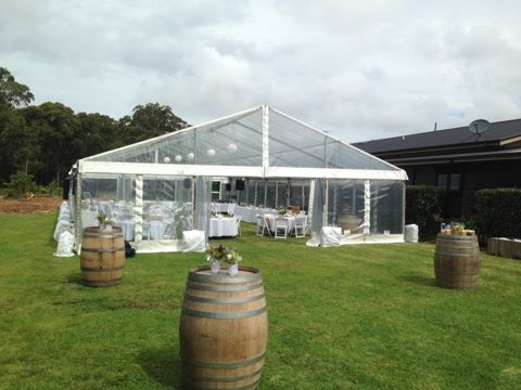framed white marquee to hire 