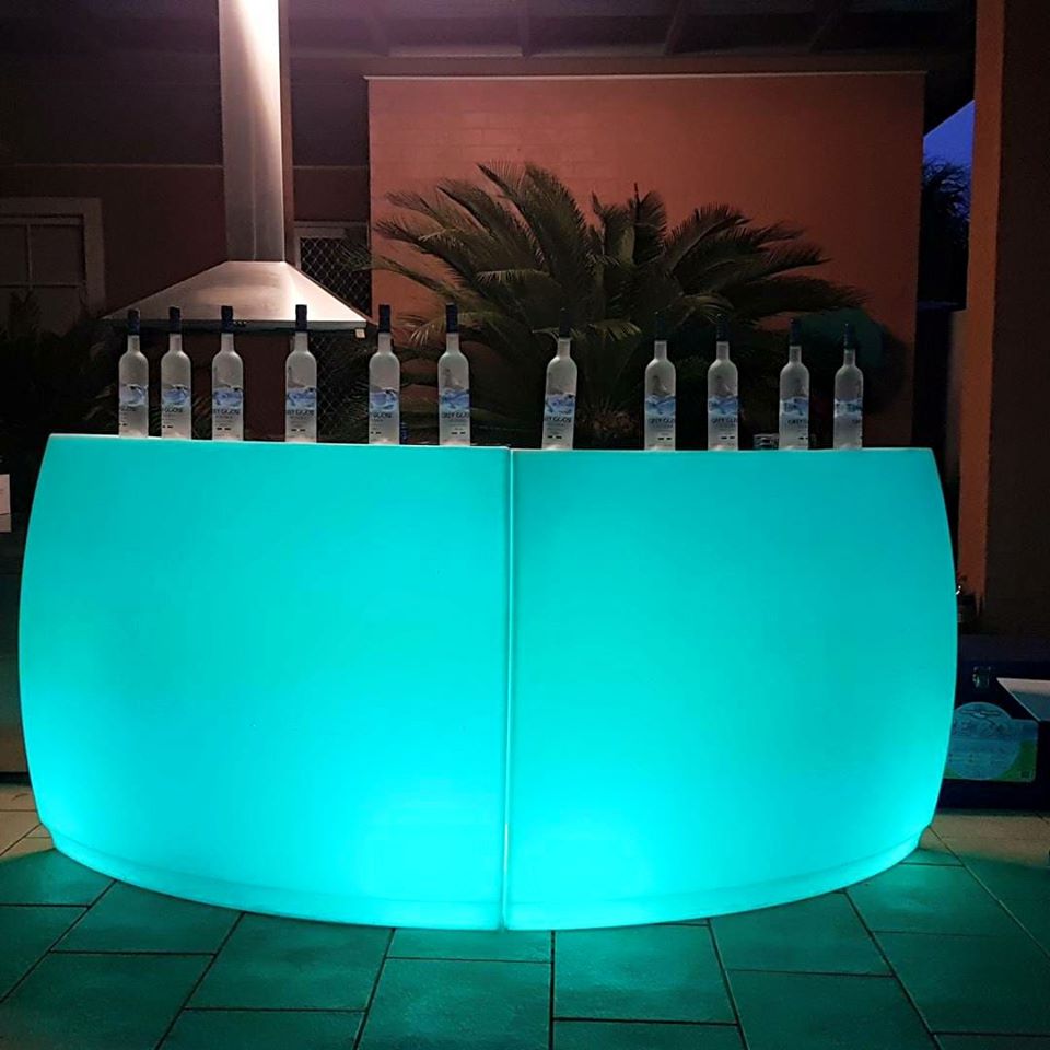 Curved Glow Bar Event Hire Sydney