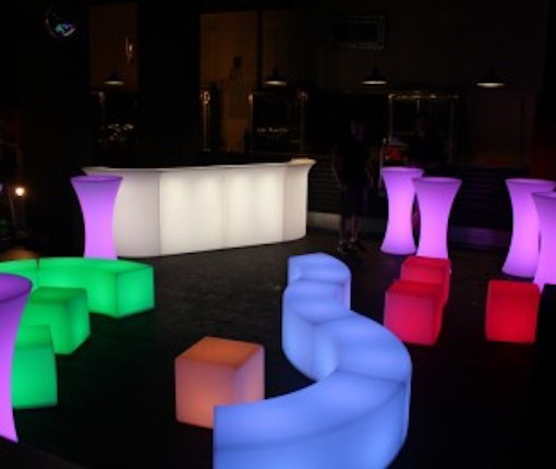 glow curve bench to hire 