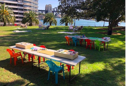 Kids Table kids trestle table and chairs