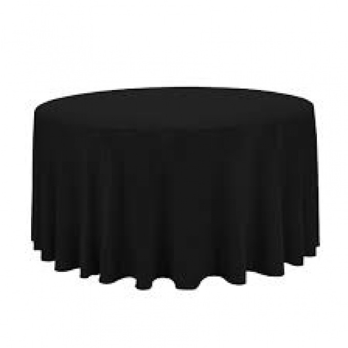black round banquet table linen