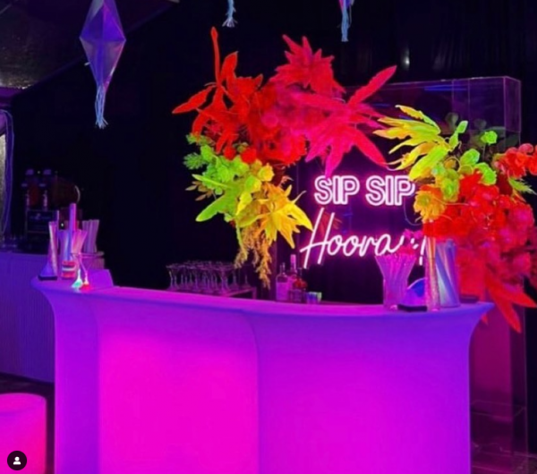 Glow Corner Bar for Events