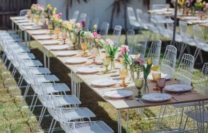 white wire arrow stools to hire
