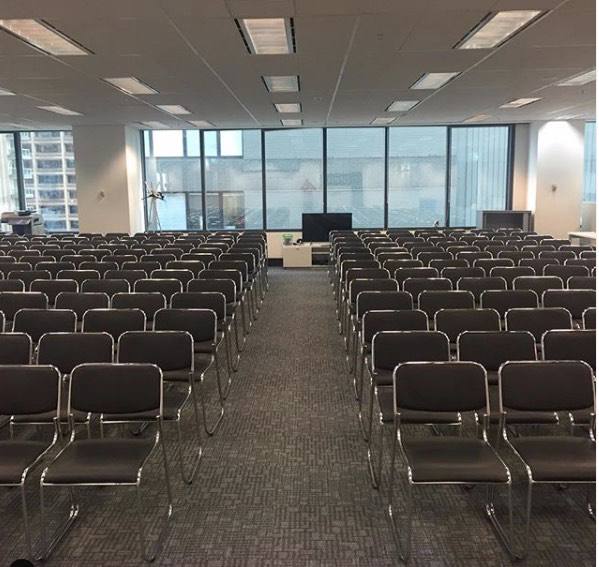 black conference meeting chair to hire for a corporate event 
