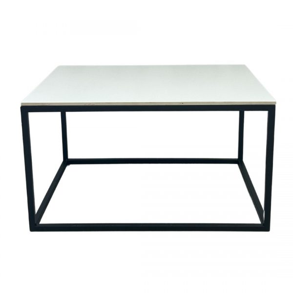 Black Rectangular Coffee Table with White Top