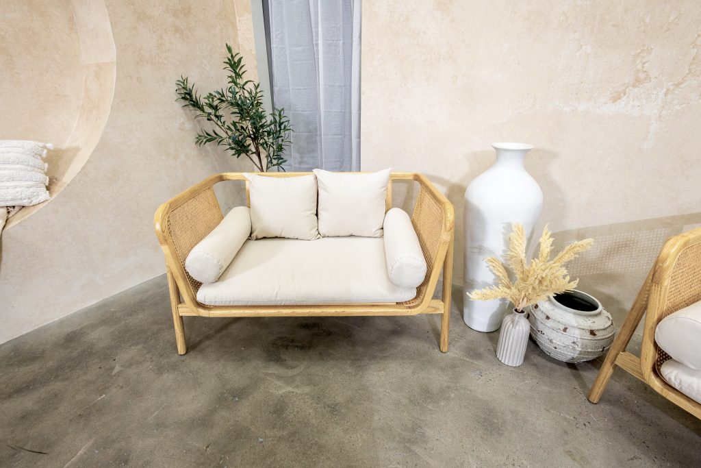 Natural rattan sofa lounge