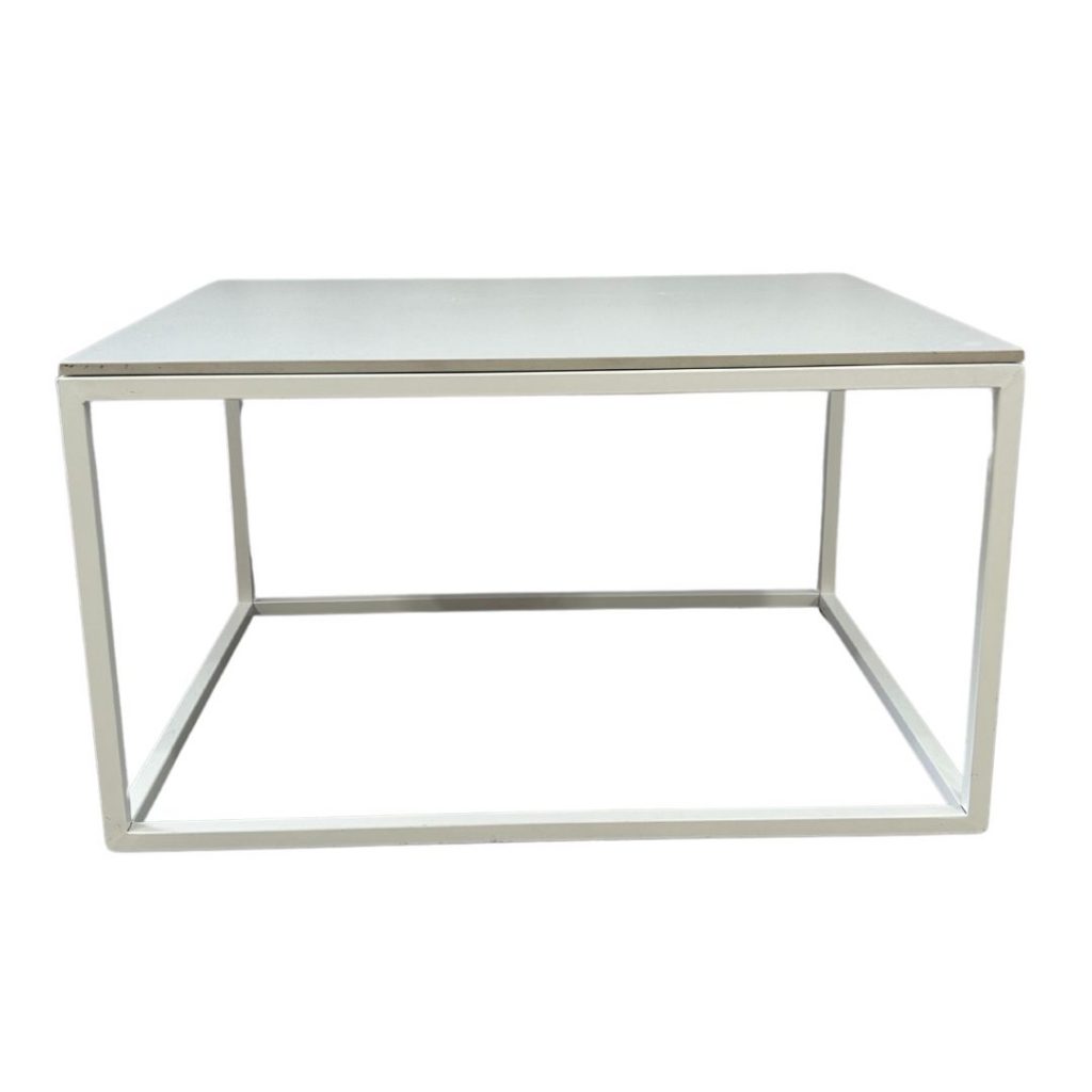 Rectangular White Coffee Table w/ White Top Hire White Rectangular Coffee Table with White Top