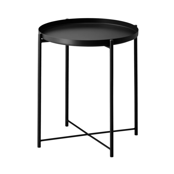 Black Tray Side Table