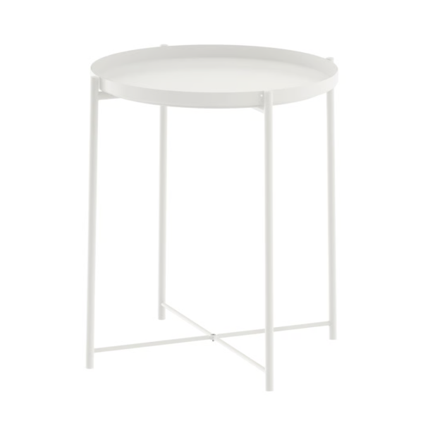 White Tray Side Table