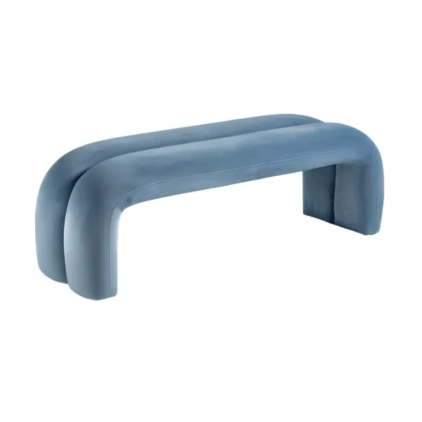 Apollo Bench Seat Sky Blue Velvet