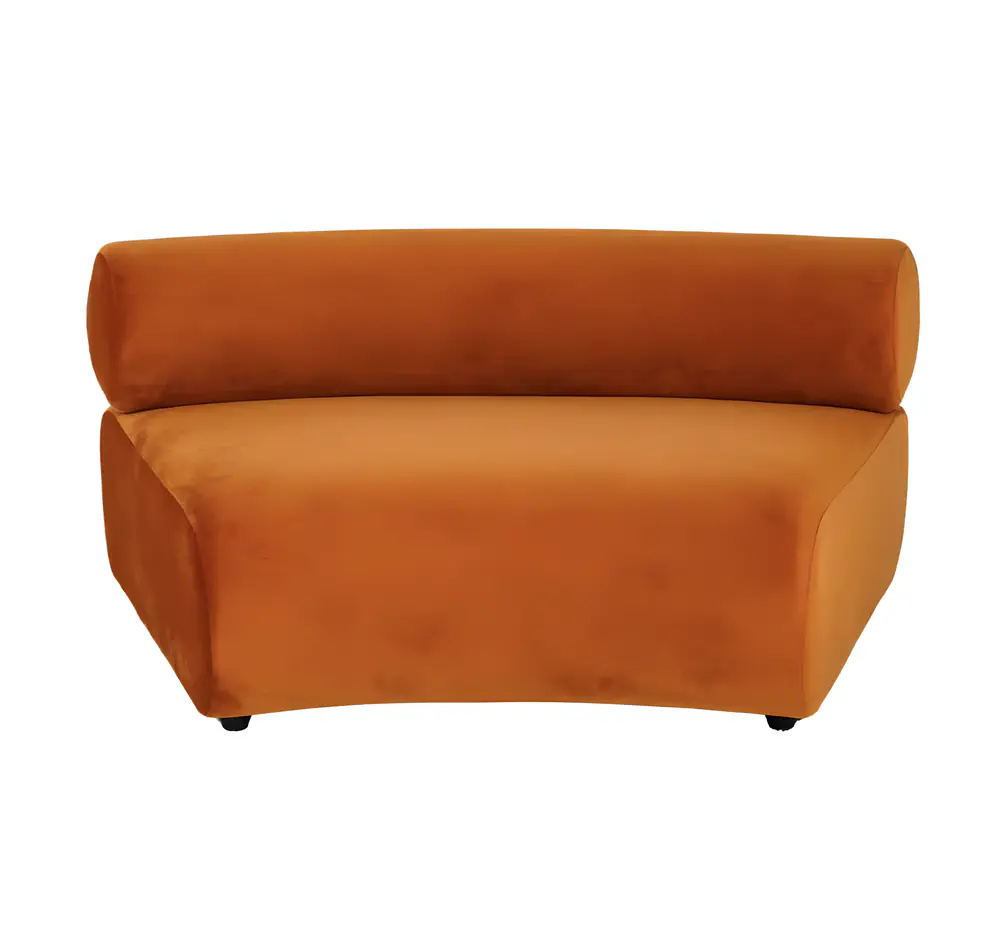 Apollo Single Curved Lounge Sienna Orange Apollo Single Curved Lounge Sienna Orange