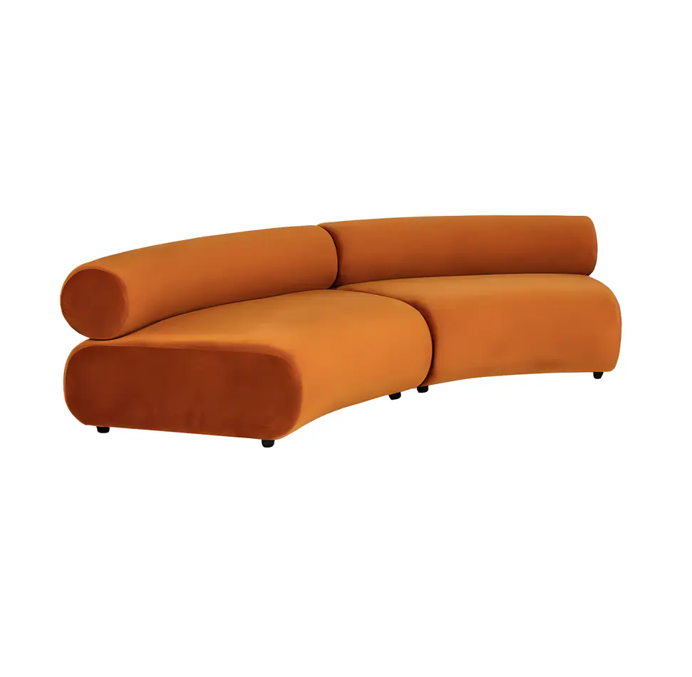 Apollo Single Curved Lounge Sienna Orange Apollo Single Curved Lounge Sienna Orange - Image 4