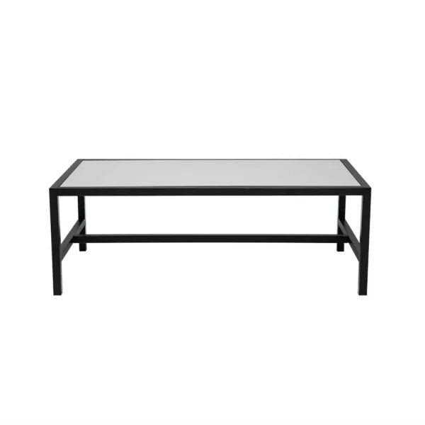 Atlas Rectangular Coffee Table Black Frame with White Top Atlas Rectangular Coffee Table Black Frame with White Top