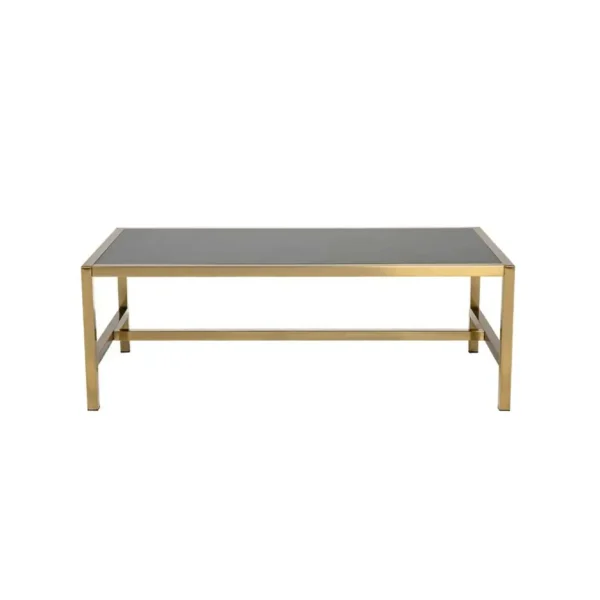 Atlas Rectangular Coffee Table Gold Frame with Black Top Atlas Rectangular Coffee Table Gold Frame with Black Top