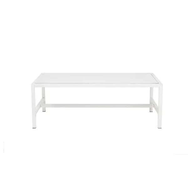 Atlas Rectangular Coffee Table White Frame with White Top Atlas Rectangular Coffee Table White Frame with White Top