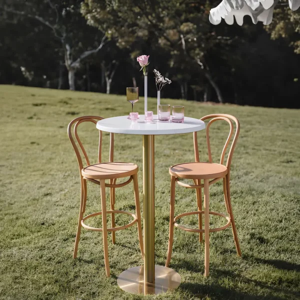 Blonde Bentwood Bar Stool with Back Rest Blonde Bentwood Bar Stool with Back Rest