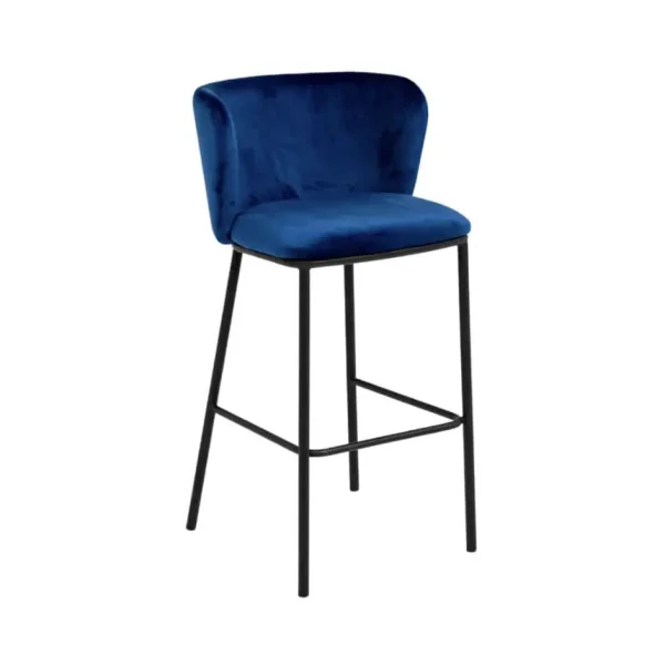 Blue Velvet Bar Stool Blue Velvet Bar Stool