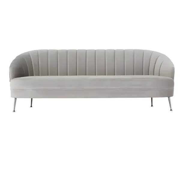 Harlow Three Seater Dove Grey Velvet Lounge Harlow Three Seater Dove Grey Velvet Lounge