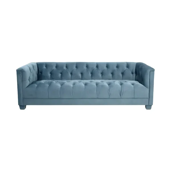 Luxe Three Seater Teal Velvet Lounge Luxe Three Seater Teal Velvet Lounge