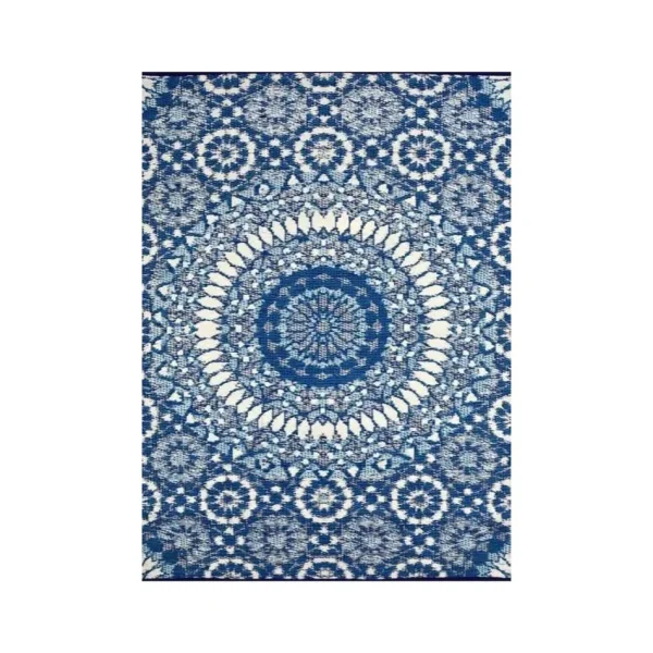 Mandala Outdoor Rug Blue and White Mandala Outdoor Rug Blue and White